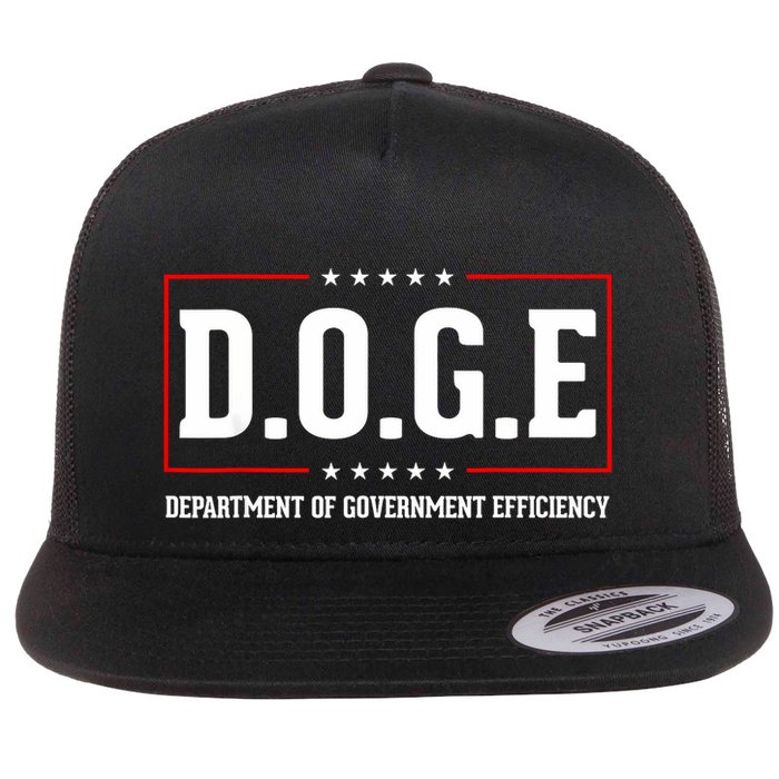 Doge D.O.G.E Department Of Government Efficiency Flat Bill Trucker Hat
