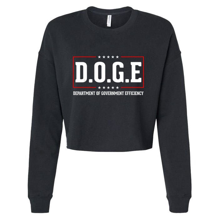 Doge D.O.G.E Department Of Government Efficiency Cropped Pullover Crew