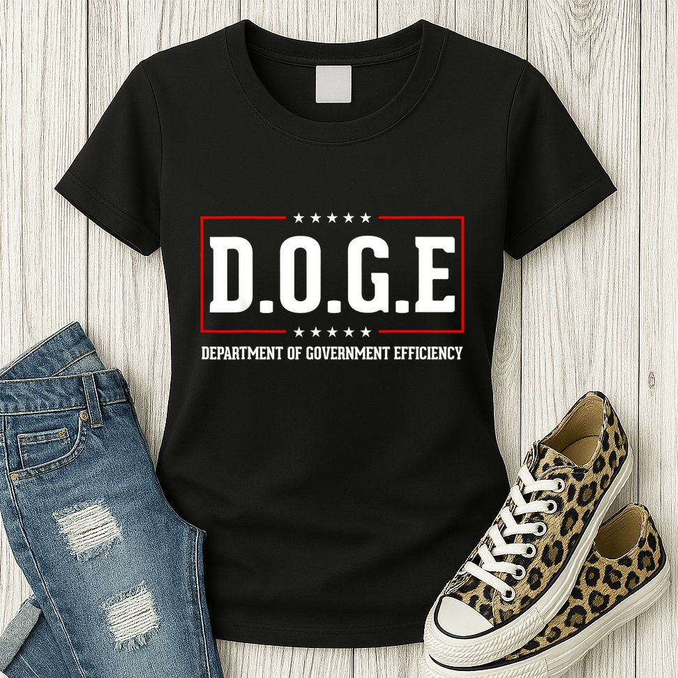 Doge D.O.G.E Department Of Government Efficiency Womens T-Shirt