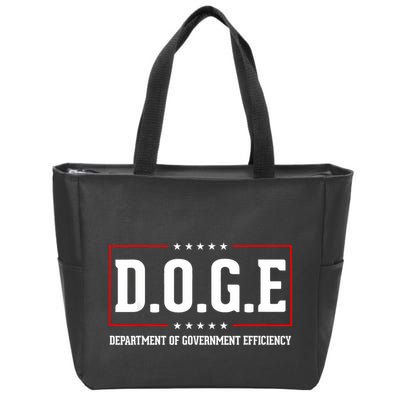 Doge D.O.G.E Department Of Government Efficiency Zip Tote Bag
