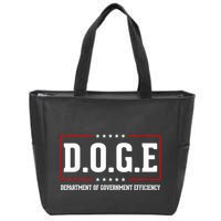 Doge D.O.G.E Department Of Government Efficiency Zip Tote Bag