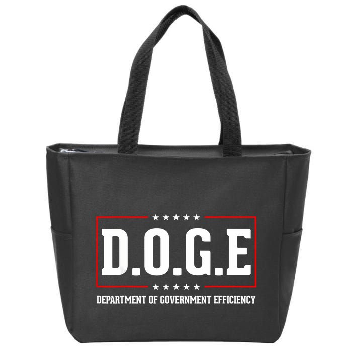 Doge D.O.G.E Department Of Government Efficiency Zip Tote Bag