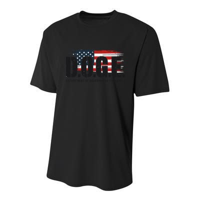 D.O.G.E Doge Department Of Government Efficiency Trump Elon Youth Performance Sprint T-Shirt