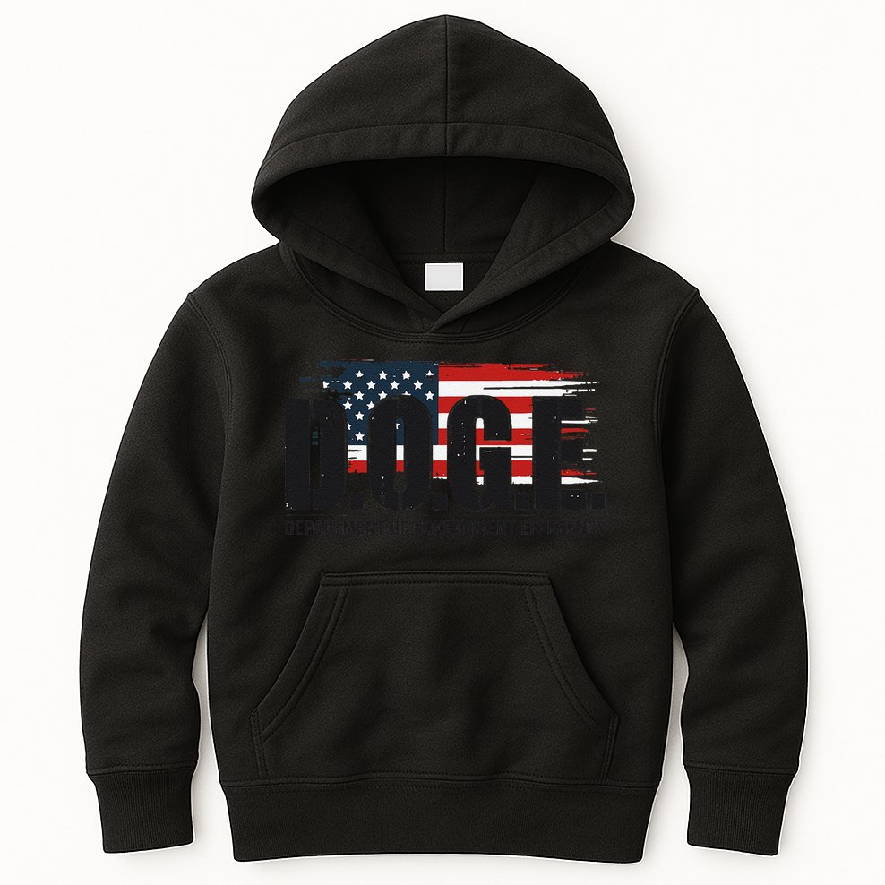 D.O.G.E Doge Department Of Government Efficiency Trump Elon Kids Hoodie