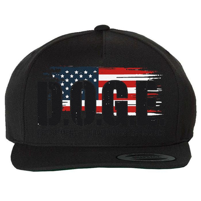 D.O.G.E Doge Department Of Government Efficiency Trump Elon Wool Snapback Cap