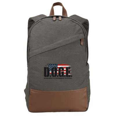 D.O.G.E Doge Department Of Government Efficiency Trump Elon Cotton Canvas Backpack