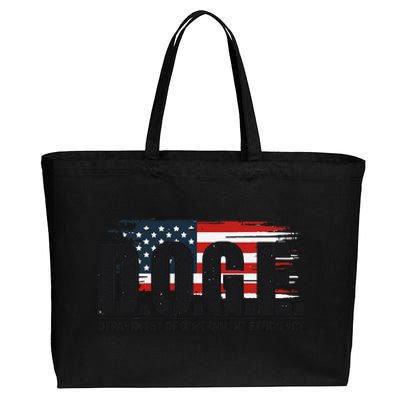 D.O.G.E Doge Department Of Government Efficiency Trump Elon Cotton Canvas Jumbo Tote