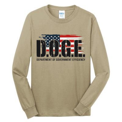 D.O.G.E Doge Department Of Government Efficiency Trump Elon Tall Long Sleeve T-Shirt