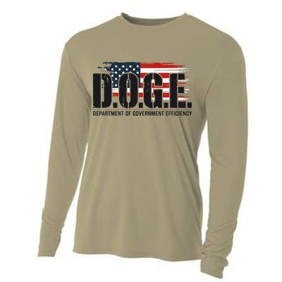 D.O.G.E Doge Department Of Government Efficiency Trump Elon Cooling Performance Long Sleeve Crew