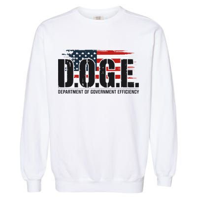 D.O.G.E Doge Department Of Government Efficiency Trump Elon Garment-Dyed Sweatshirt