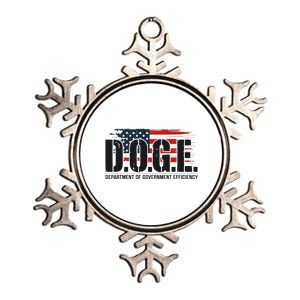 D.O.G.E Doge Department Of Government Efficiency Trump Elon Metallic Star Ornament