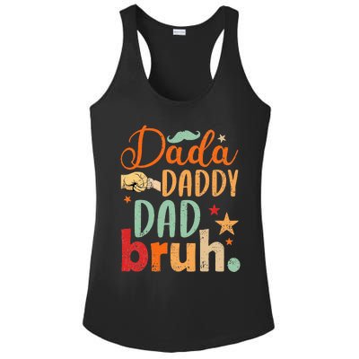 Dada Daddy Dad Bruh Happy Fars Day Ladies PosiCharge Competitor Racerback Tank