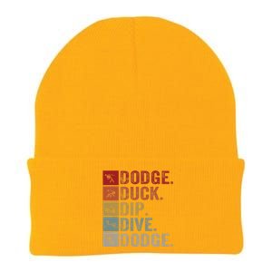 Duck Dip Dive I Ball Games I Funny Dodgeball Knit Cap Winter Beanie