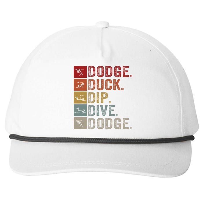 Duck Dip Dive I Ball Games I Funny Dodgeball Snapback Five-Panel Rope Hat