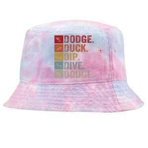 Duck Dip Dive I Ball Games I Funny Dodgeball Tie-Dyed Bucket Hat