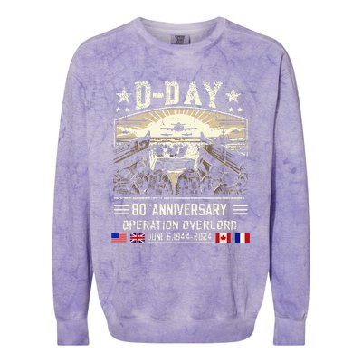 Dday Dwight D. Eisenhower Dday 80th Anniversary Colorblast Crewneck Sweatshirt