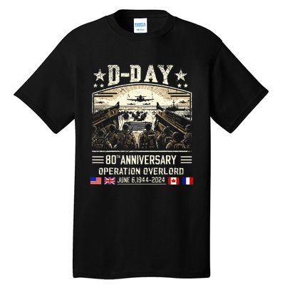 Dday Dwight D. Eisenhower Dday 80th Anniversary Tall T-Shirt