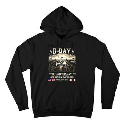 Dday Dwight D. Eisenhower Dday 80th Anniversary Tall Hoodie