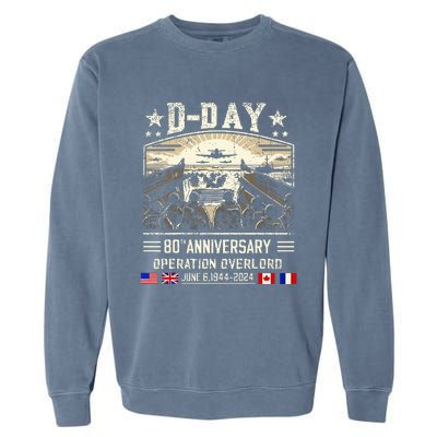 Dday Dwight D. Eisenhower Dday 80th Anniversary Garment-Dyed Sweatshirt