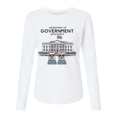 D.O.G.E Doge Department Of Government Efficiency Womens Cotton Relaxed Long Sleeve T-Shirt