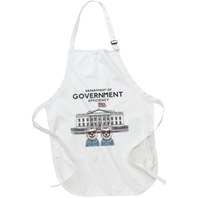 D.O.G.E Doge Department Of Government Efficiency Full-Length Apron With Pockets