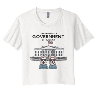 D.O.G.E Doge Department Of Government Efficiency Women's Crop Top Tee