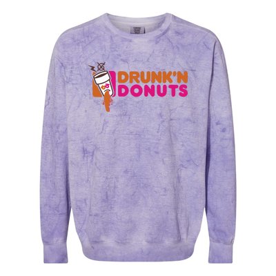 DRUNK'N DONUTS Colorblast Crewneck Sweatshirt