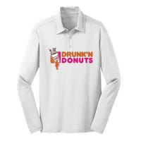 DRUNK'N DONUTS Silk Touch Performance Long Sleeve Polo