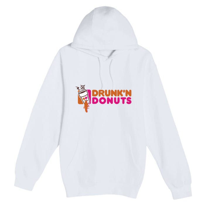 DRUNK'N DONUTS Premium Pullover Hoodie