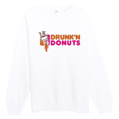 DRUNK'N DONUTS Premium Crewneck Sweatshirt