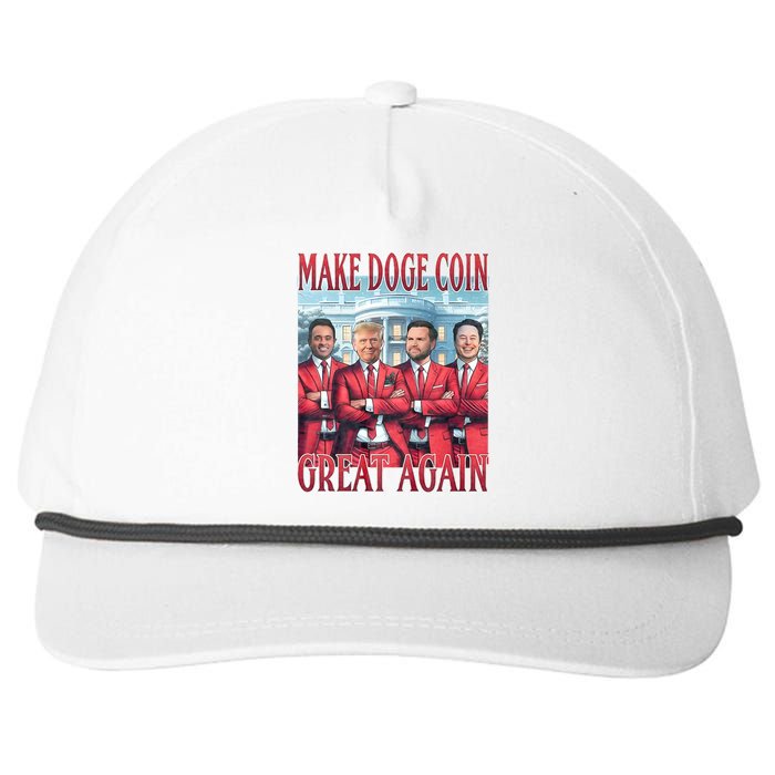 D.O.G.E Doge Department Of Government Efficiency Snapback Five-Panel Rope Hat