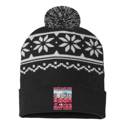 D.O.G.E Doge Department Of Government Efficiency USA-Made Snowflake Beanie