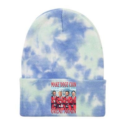 D.O.G.E Doge Department Of Government Efficiency Tie Dye 12in Knit Beanie