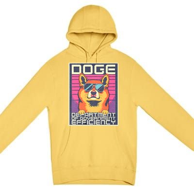 D.O.G.E Doge Department Of Government Efficiency Vintage Premium Pullover Hoodie