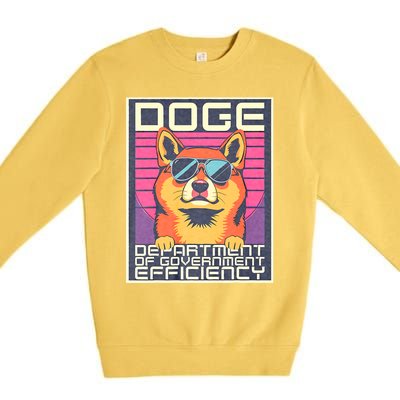 D.O.G.E Doge Department Of Government Efficiency Vintage Premium Crewneck Sweatshirt