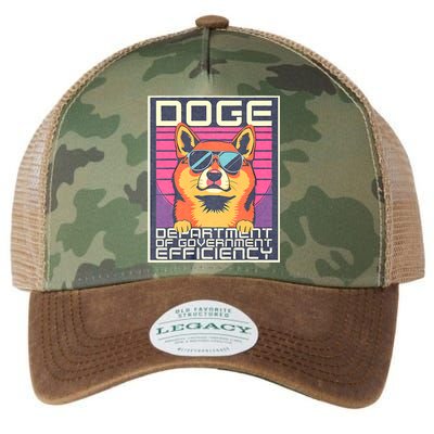 D.O.G.E Doge Department Of Government Efficiency Vintage Legacy Tie Dye Trucker Hat