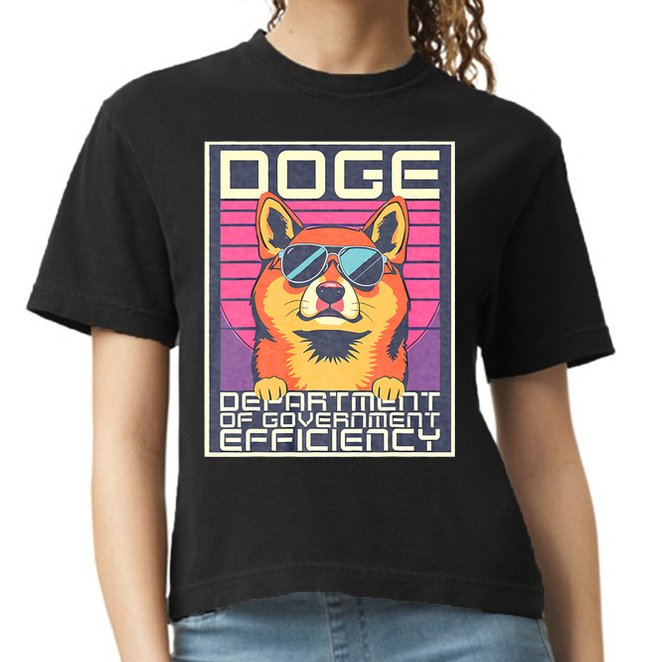 D.O.G.E Doge Department Of Government Efficiency Vintage Comfort Colors Boxy T-Shirt