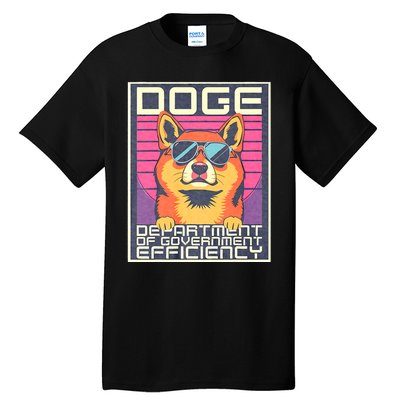 D.O.G.E Doge Department Of Government Efficiency Vintage Tall T-Shirt