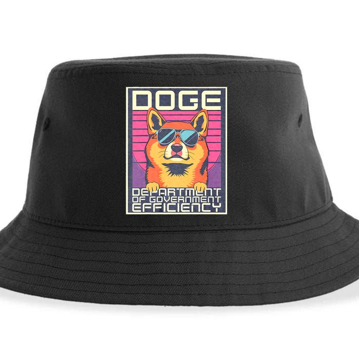 D.O.G.E Doge Department Of Government Efficiency Vintage Sustainable Bucket Hat