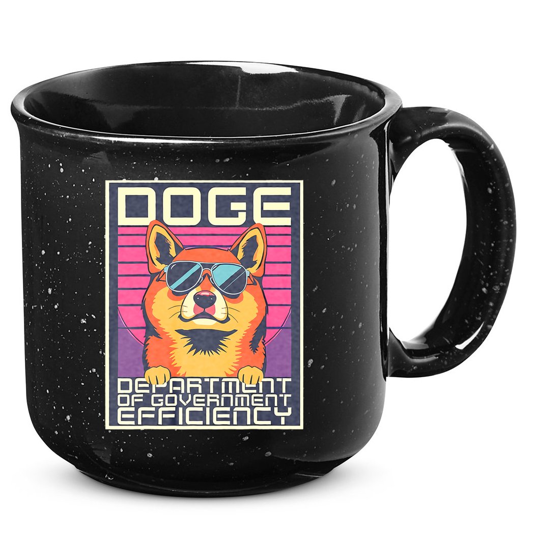 D.O.G.E Doge Department Of Government Efficiency Vintage 15oz Campfire Ceramic Mug