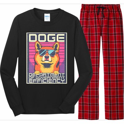 D.O.G.E Doge Department Of Government Efficiency Vintage Long Sleeve Pajama Set