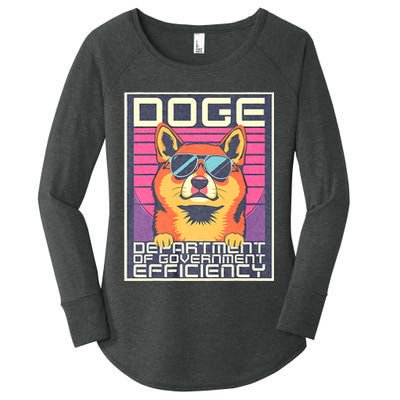 D.O.G.E Doge Department Of Government Efficiency Vintage Women's Perfect Tri Tunic Long Sleeve Shirt