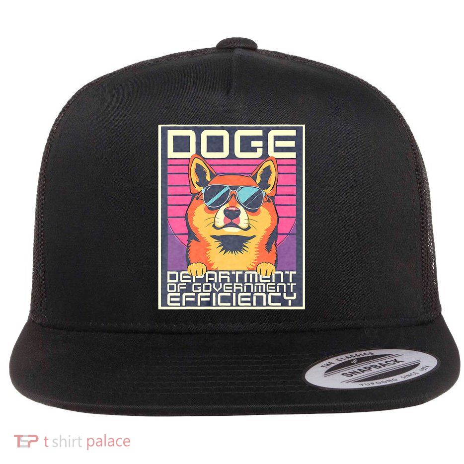 D.O.G.E Doge Department Of Government Efficiency Vintage Flatbill Hat