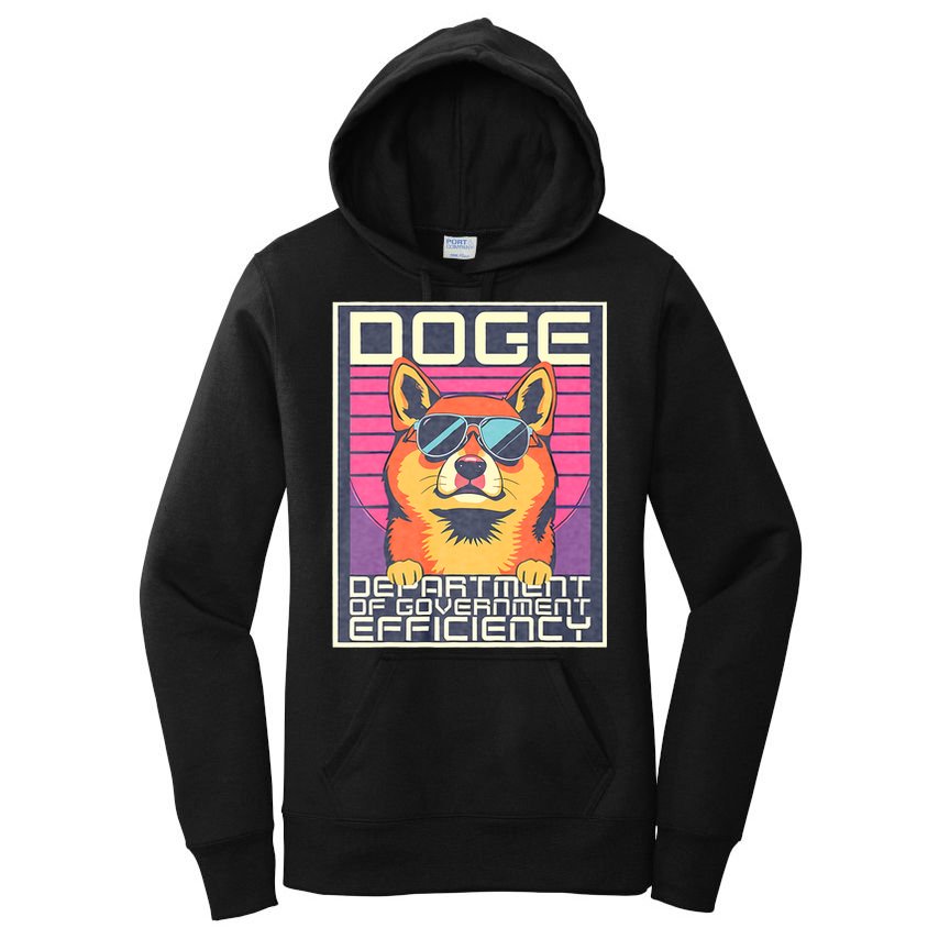 D.O.G.E Doge Department Of Government Efficiency Vintage Women's Pullover Hoodie