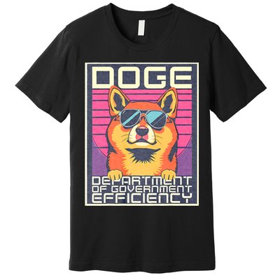 D.O.G.E Doge Department Of Government Efficiency Vintage Premium T-Shirt