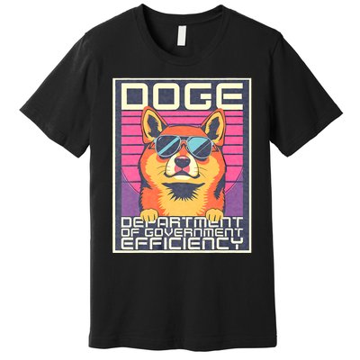 D.O.G.E Doge Department Of Government Efficiency Vintage Premium T-Shirt