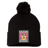 D.O.G.E Doge Department Of Government Efficiency Vintage Pom Pom 12in Knit Beanie