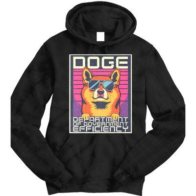 D.O.G.E Doge Department Of Government Efficiency Vintage Tie Dye Hoodie