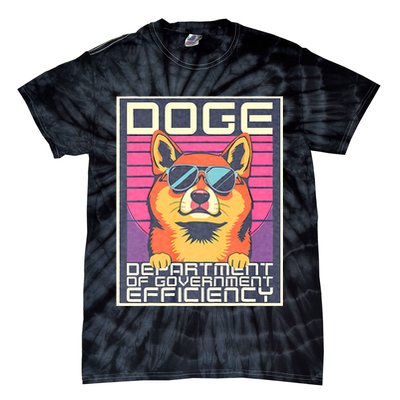 D.O.G.E Doge Department Of Government Efficiency Vintage Tie-Dye T-Shirt