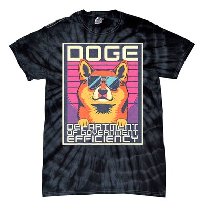 D.O.G.E Doge Department Of Government Efficiency Vintage Tie-Dye T-Shirt